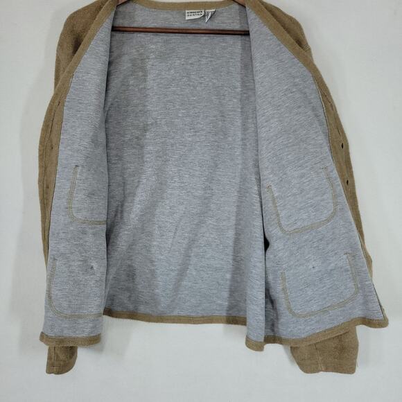 Vintage Chicos Sweater Womens Sz Large Beige Button Up Long Sleeve Grandma Warm - Picture 15 of 15